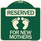 Signmission Blue Reserved Parking for New Mothers Heavy-Gauge Aluminum Sign, 18" x 18", G-1818-24297 A-DES-G-1818-24297 - alternate 1